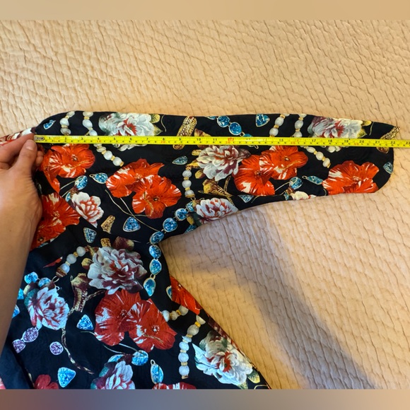 Vintage Diane Freis Floral Silk/ Wool Front Button Jacket, Floral/Jewel Print, S - Picture 6 of 7